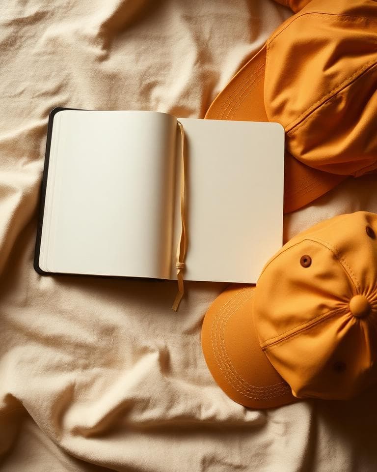Caderno e boné Desbrava
